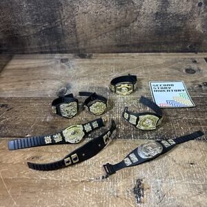 JAKKS WWE SPINNER CHAMPIONSHIP ACTION FIGURE BELT + Other Belts Bundle Lot